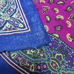 Old GAP ギャップ スカーフ ペイズリー柄 大判 ネイビー