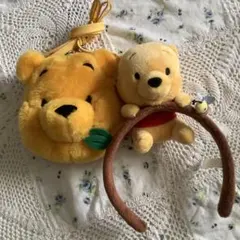 東京ディズニーリゾート【乗っかりカチューシャ＆パスケース/プーさん】匿名発送！