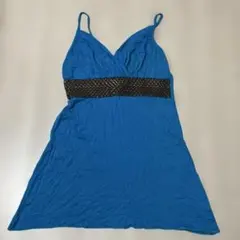 Y2K青色ノースリーブチュニック