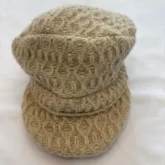 ニット帽子ホワイトキャスケットデザインMira&Ira