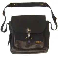 grips　グリップス　ショルダーバッグ　黒キャンバス✕迷彩柄　24×27cmのサムネイル