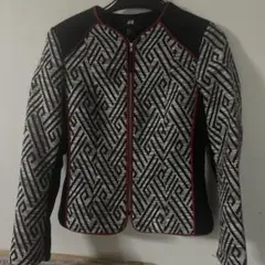 H&M 幾何学模様 ジップアップジャケット