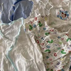 ベビー肌着 ストライプ柄とキャラクター　セット