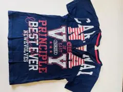 ネイビー プリント Tシャツ 130cm