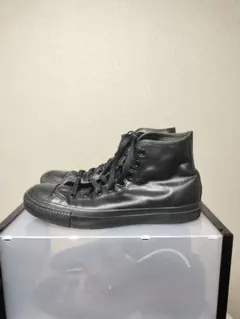 コンバース オールスター レザー 黒 ブラック 27cm