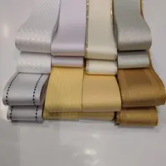 在庫処分！リボンセット イエロー&ホワイト