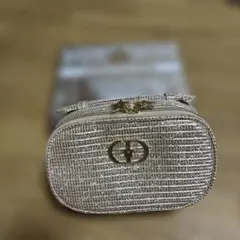 CHRISTIAN DIOR ゴールドオーバルポーチ