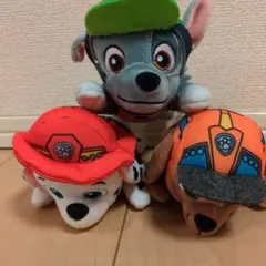 パウ・パトロール ぬいぐるみ ロッキー マーシャル ズーマ ３点セット