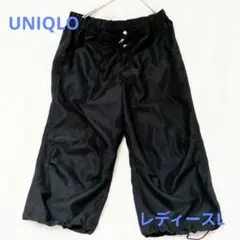 UNIQLO カジュアルパンツ ウェビングベルト付き レディース Ｌ 黒