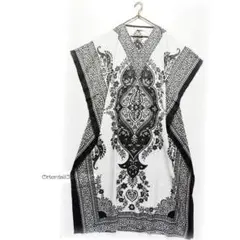 オリエンタル花柄・カフタン/ドルマン・マキシ丈ワンピースＡ☆