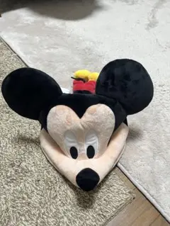 ミッキーマウス ファンキャップ　耳付きぬいぐるみ帽子