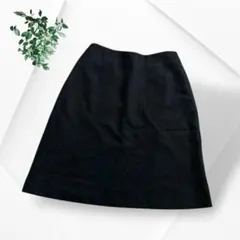 無印良品 ウールスカート MUJI 秋冬 チャコールグレー 美品 58 S