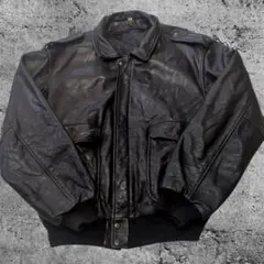 値下げ中10-1 90svintage古着 A2タイプ　レザージャケット黒
