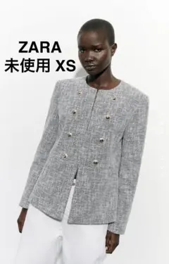 ZARA:未使用タグ付きツウィードジャケット XS