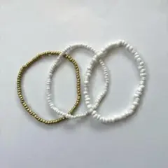 ビーズ　ブレスレット 3本セット　（個別販売対応可）