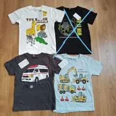 ①新品　１２０センチ　男の子　半袖　Tシャツ　４枚セット　かっこいい　綿100％