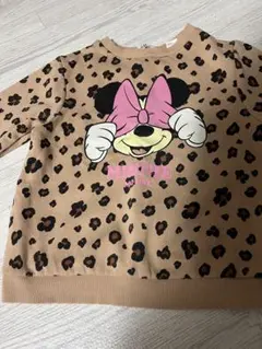 H&M ミニー　ヒョウ柄　レオパード　エイチアンドエム　トレーナー　裏起毛
