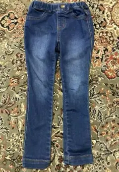 デニムスリムフィットパンツ 110cm ダークブルーのサムネイル