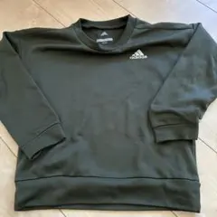 adidas アディダス 裏起毛フリース ジュニア 130 カーキ