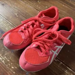 ASICS EFFORT 13レッド スパイクシューズ　24.5センチ