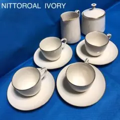 ノリタケ♦︎デミタスカップ4客&シュガーポット、クリーマー♦︎６点セット♦︎即購入OK
