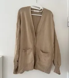 WEGO ベージュ Vネック カーディガン