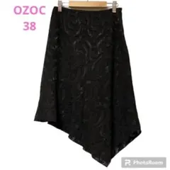 OZOC スカート ワールド　総柄アシンメトリーのサムネイル