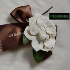 レトロ　INGEBORG コサージュ ブラウンリボンのサムネイル