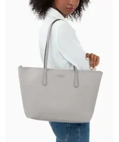 【新品】KATE SPADE NEW YORK トートバッグ グレーのサムネイル
