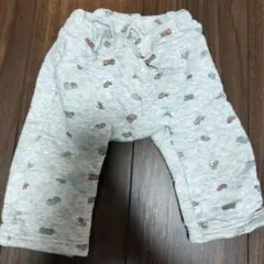 車プリント グレー パンツ