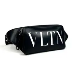 美品■ヴァレンティノ　ウエストバッグ　VLTN　ロゴ　スタッズ　レザー　ブラックのサムネイル