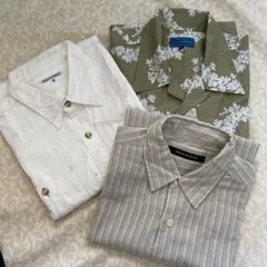 メンズ 半袖・長袖シャツ 3点セット まとめ売りのサムネイル