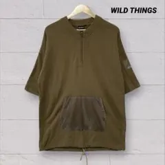 ワイルドシングス　WILDTHINGS 半袖　ハーフジップ　スウェットのサムネイル