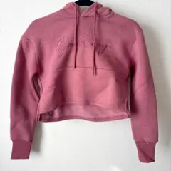 【新品】ジムキング クロップド パーカー Gym King S ピンク 刺繍ロゴ