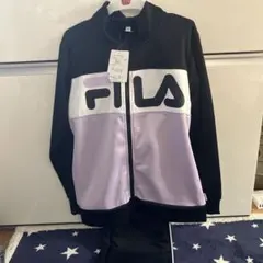 FILA ジャージセット 黒/紫 150