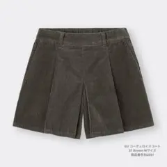 GU コーデュロイスコート ミニパンツ ショートパンツ 37 ブラウン 茶色
