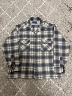 70s USA製 PENDLETON 希少オンブレチェック ボードシャツ XL
