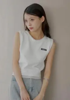 ♡Chico♡ロゴワッペンノースリーブニット