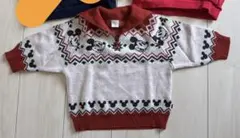 ミッキーマウス柄ニットセーター