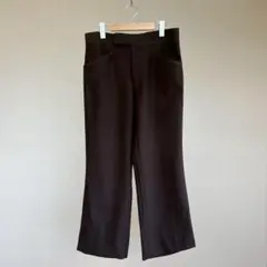 70s 80s USA古着 茶色 フレアスラックス ブーツカット vintage