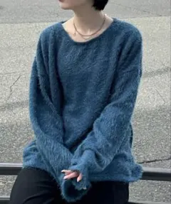 【Chikashitsu +】shaggy knit