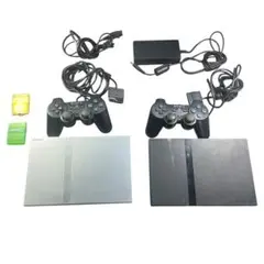 【メ0421-49】PS2 SCPH-75000 本体 薄型　シルバー ブラック