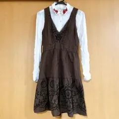 axes femme ジャンスカ ブラウン