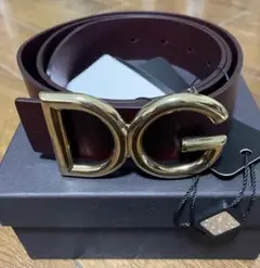 SALE❗️DOLCE&GABBANA DGロゴ ベルト ボルドー サイズ95のサムネイル