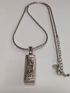 ミニハーモニカ　シルバー925 彫刻入りペンダントネックレス 2002年　美品