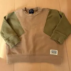 petit main トレーナー 90サイズ ブラウン・グリーン