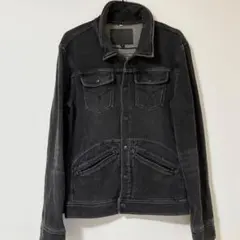 DIESEL ELSHAR ブラックコーティングデニムジャケット - メルカリ