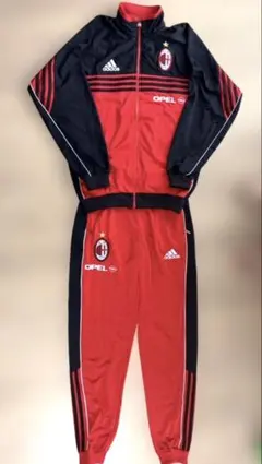 adidas アディダス ACミラン トラックジャケット 赤 ジャージ上下セット