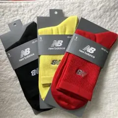 [새상품] 뉴발란스 로고 자수 양말 25~27cm 3컬러 세트