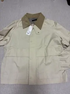 新品未使用ユニクロ　ベージュ コーデュロイ襟 ワークジャケット L